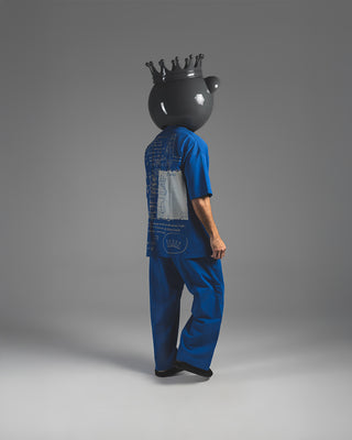 Blue Oversized Short Sleeve T-Shirt - Crown Theory